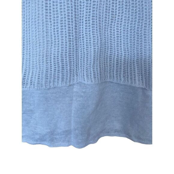 Eileen Fisher Womens Blue Long Sleeve Open Knit Pullover Sweater Size Medium - Picture 8 of 12